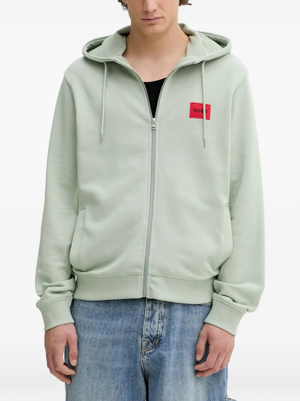 zip-fastening hoodie - 1