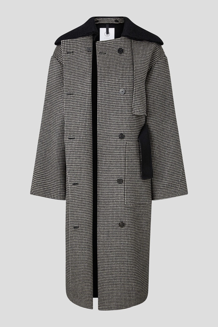 Noemi Pure new wool and cashmere coat in Black/White - 6