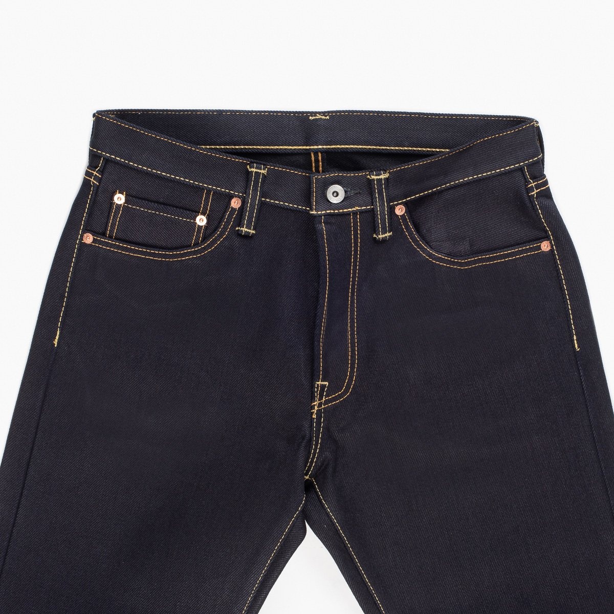 IH-634-XHSib 25oz Selvedge Denim Straight Cut Jeans - Indigo/Black - 6
