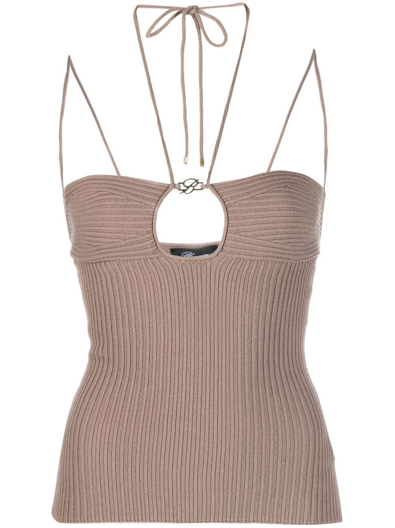 halterneck knitted top 1