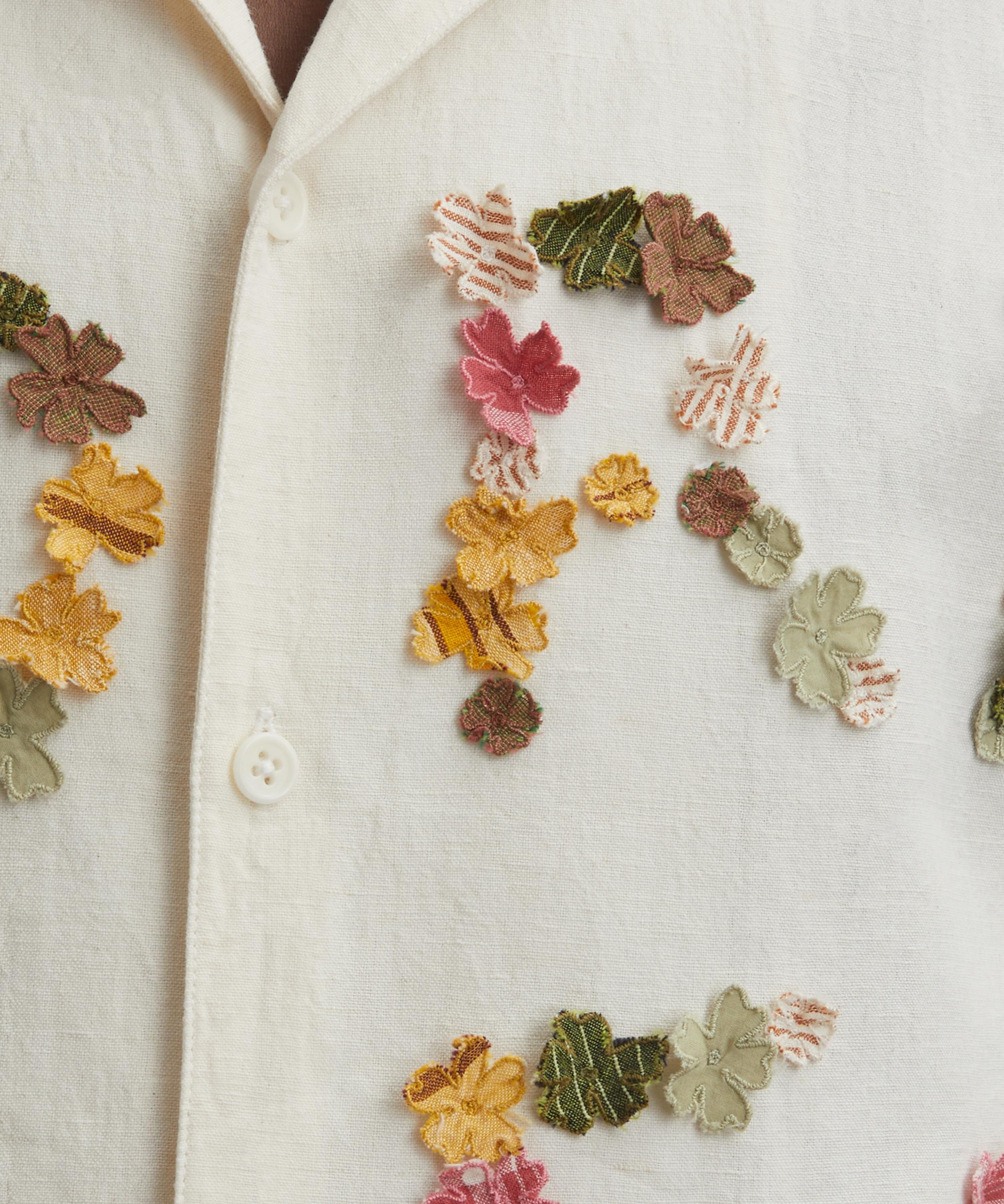 Greetings Petal Appliqué Bowling Shirt - 5