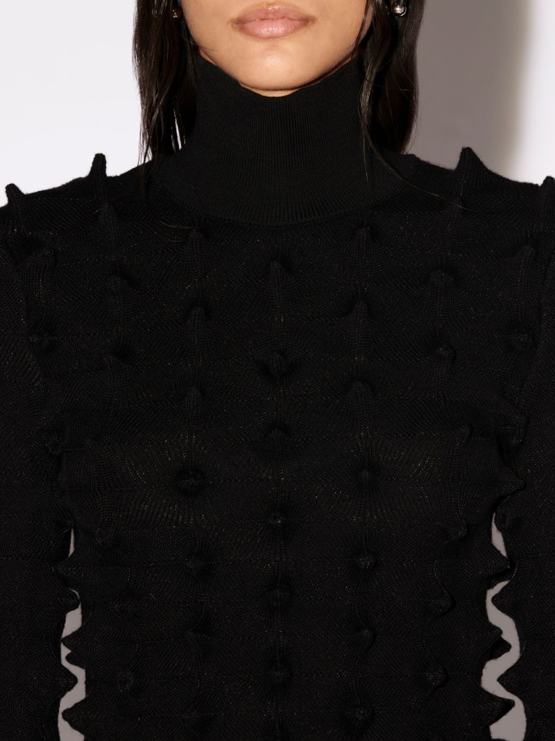CROPPED SPIKES TURTLENECK - 6