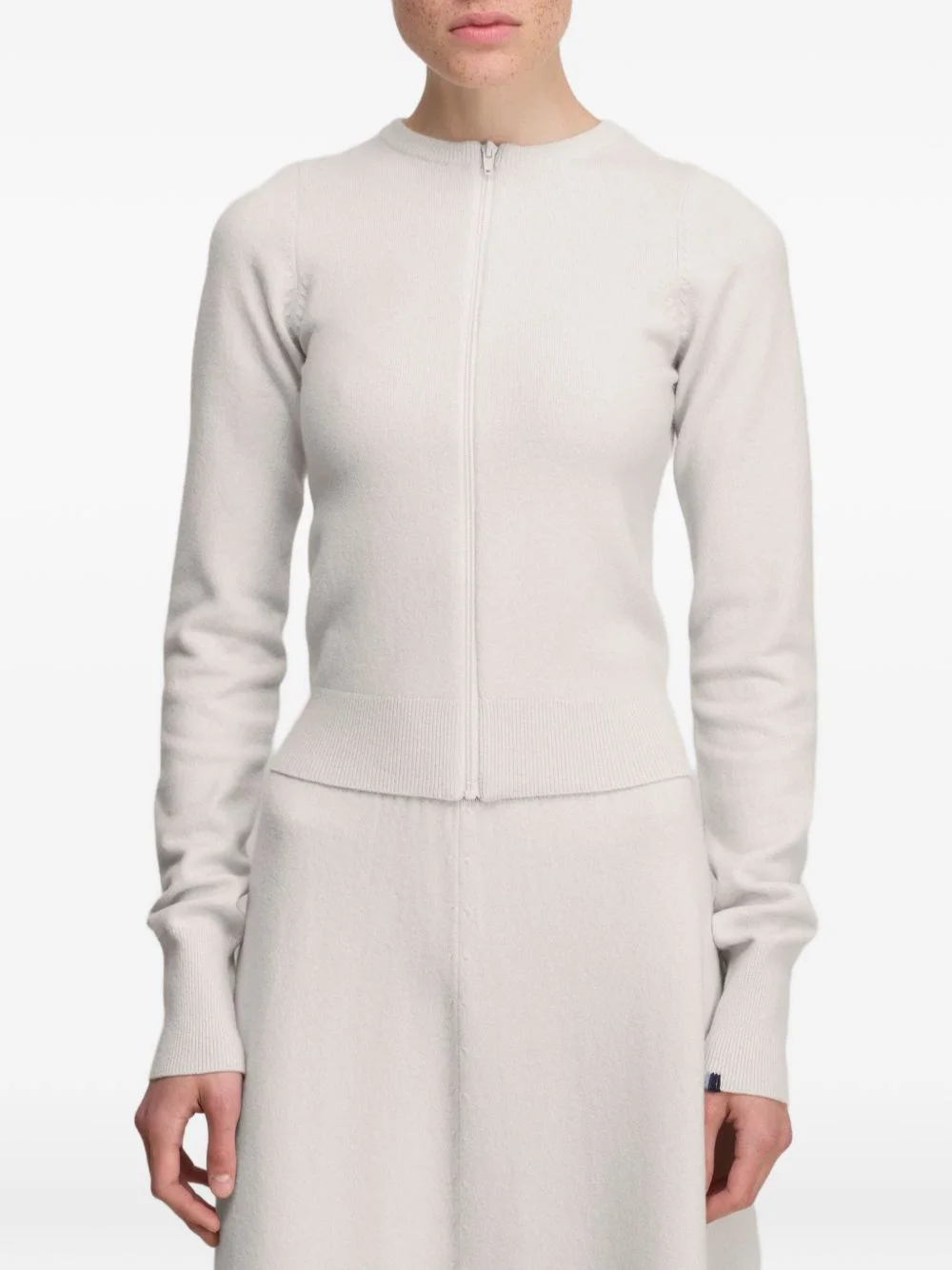 Tangerine zip-up cardigan - 1
