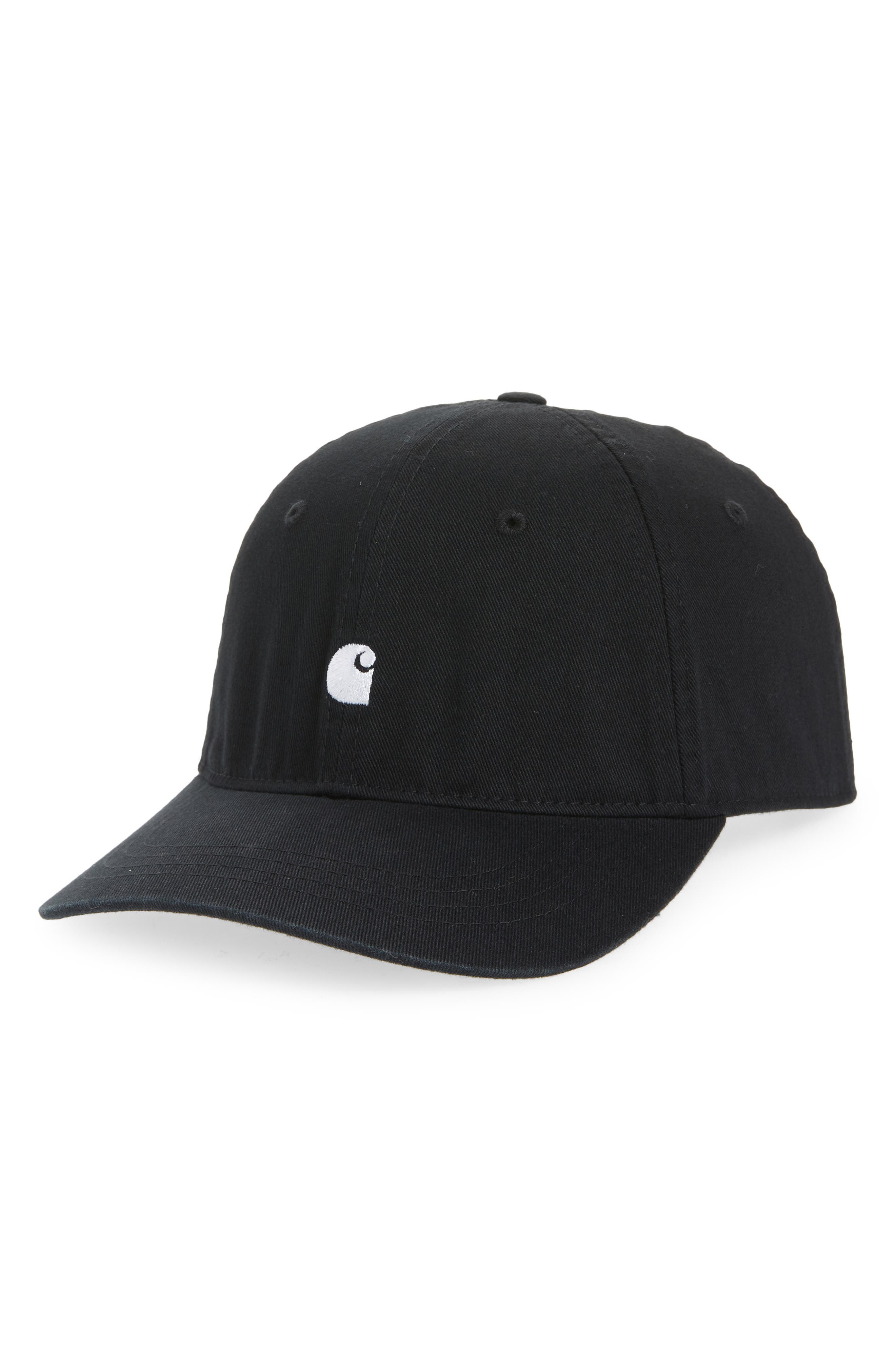 Carhartt Work In Progress Madison Logo Embroidered Baseball Cap in Black White at Nordstrom - 1