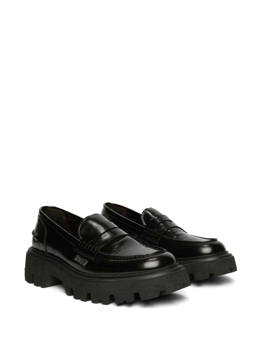 chunky eather penny loafers - 2