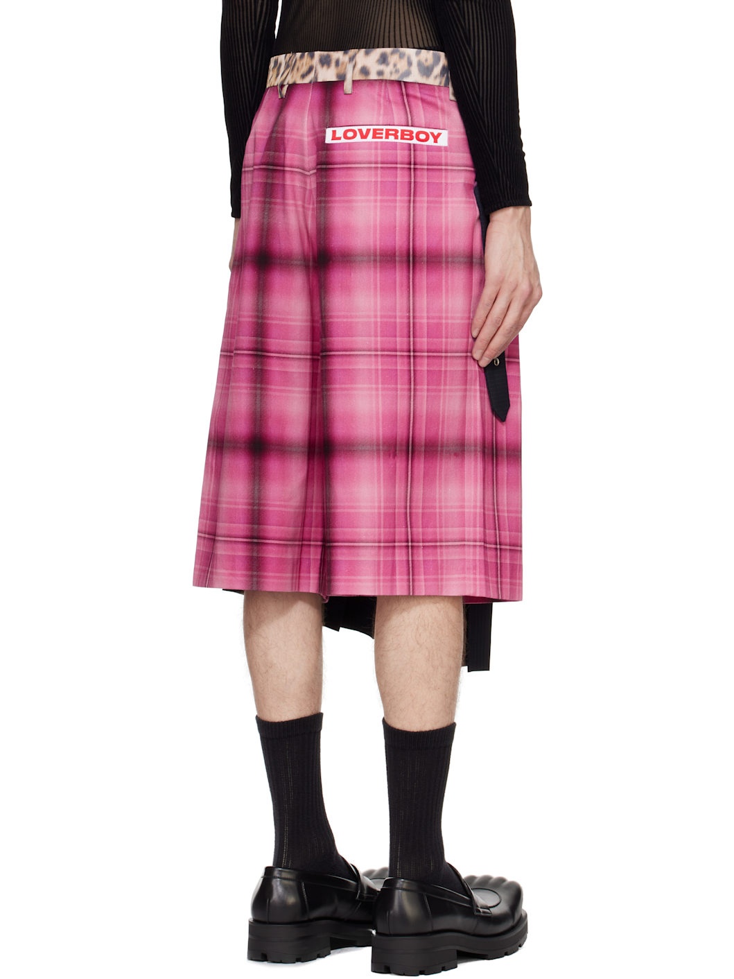 CHARLES JEFFREY LOVERBOY Navy & Pink Pleated Skort | ssense