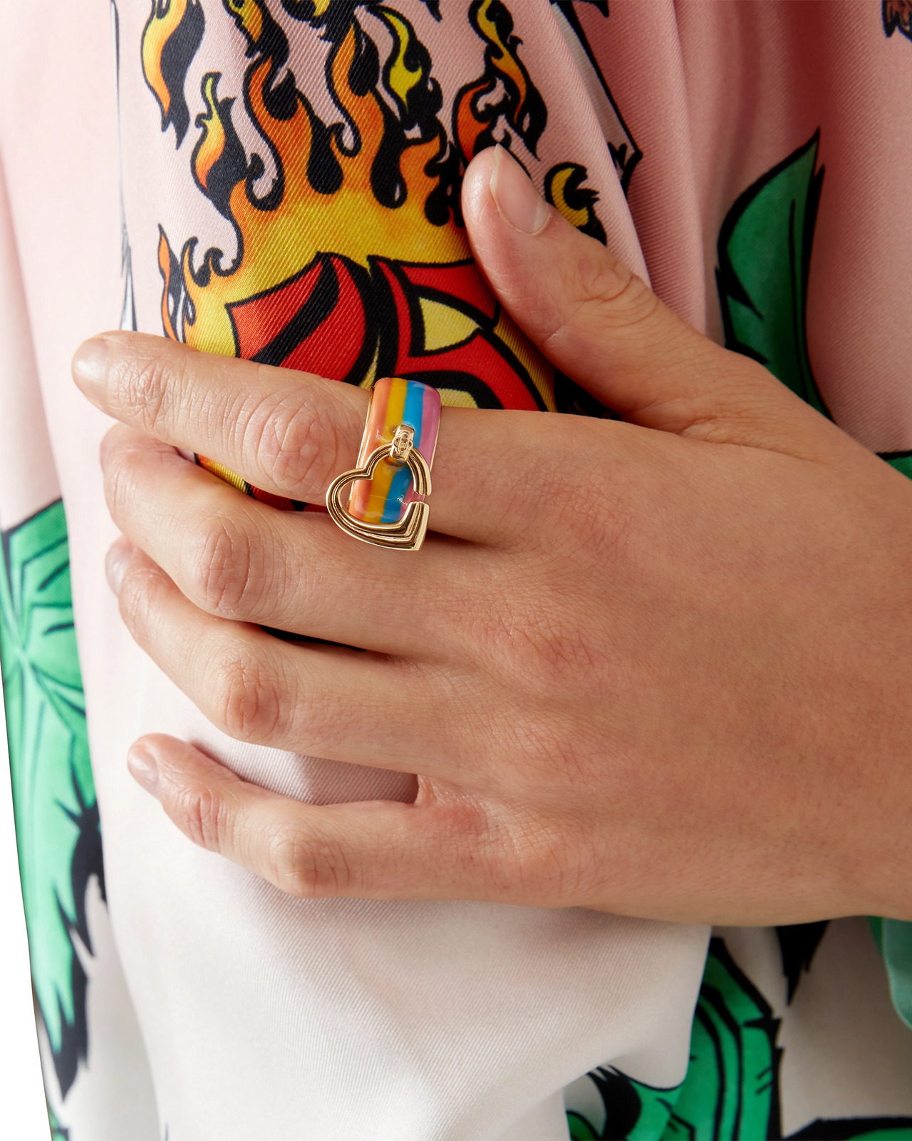 Rainbow Heart Ring | Casablanca Paris - 4