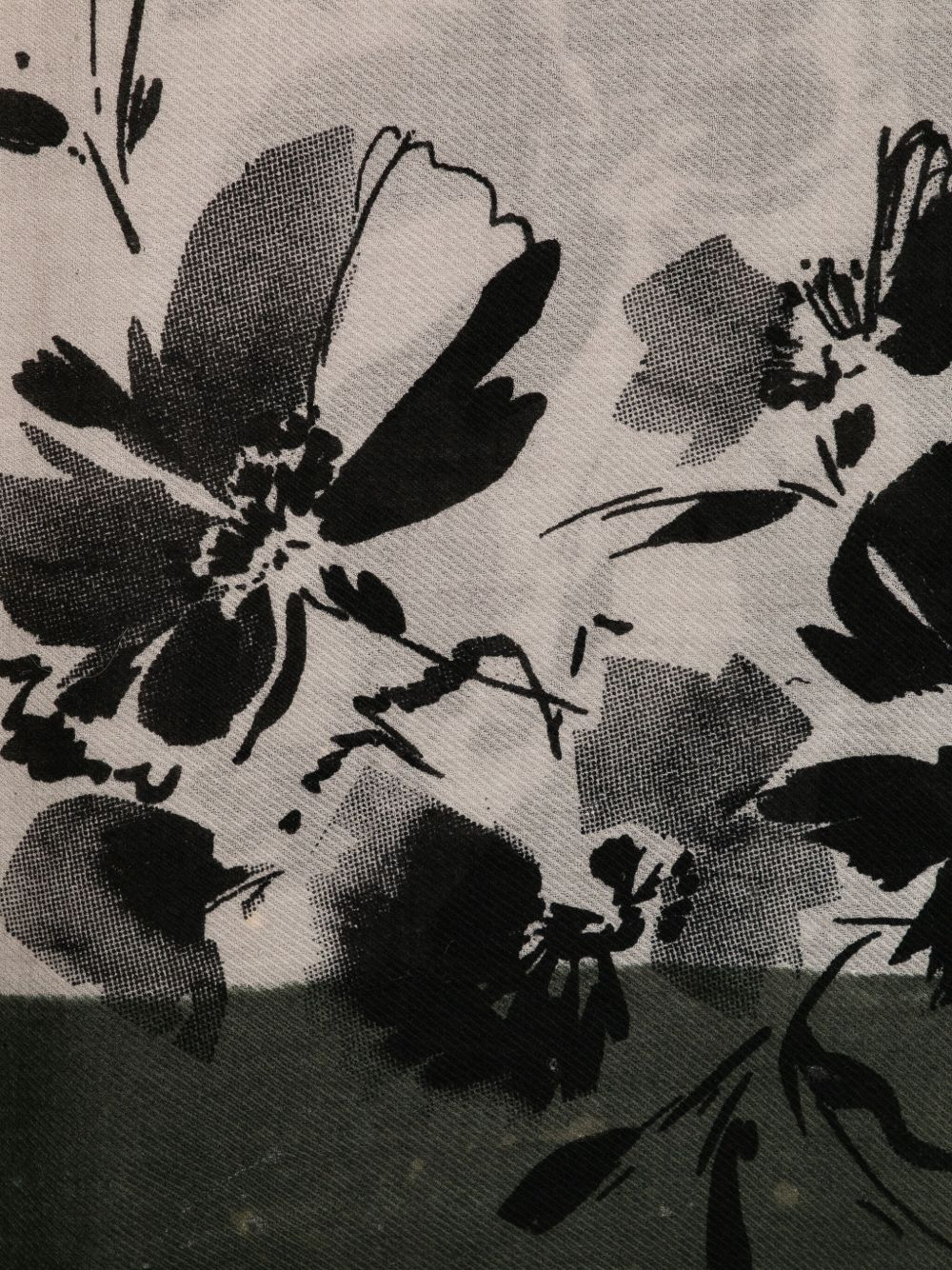 floral-print fringed scarf - 2