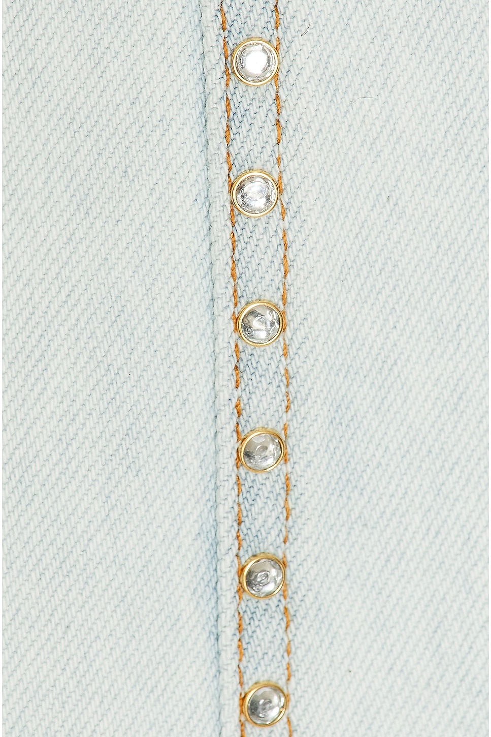 Loran Crystal Embellished Denim Mini Skirt - 5