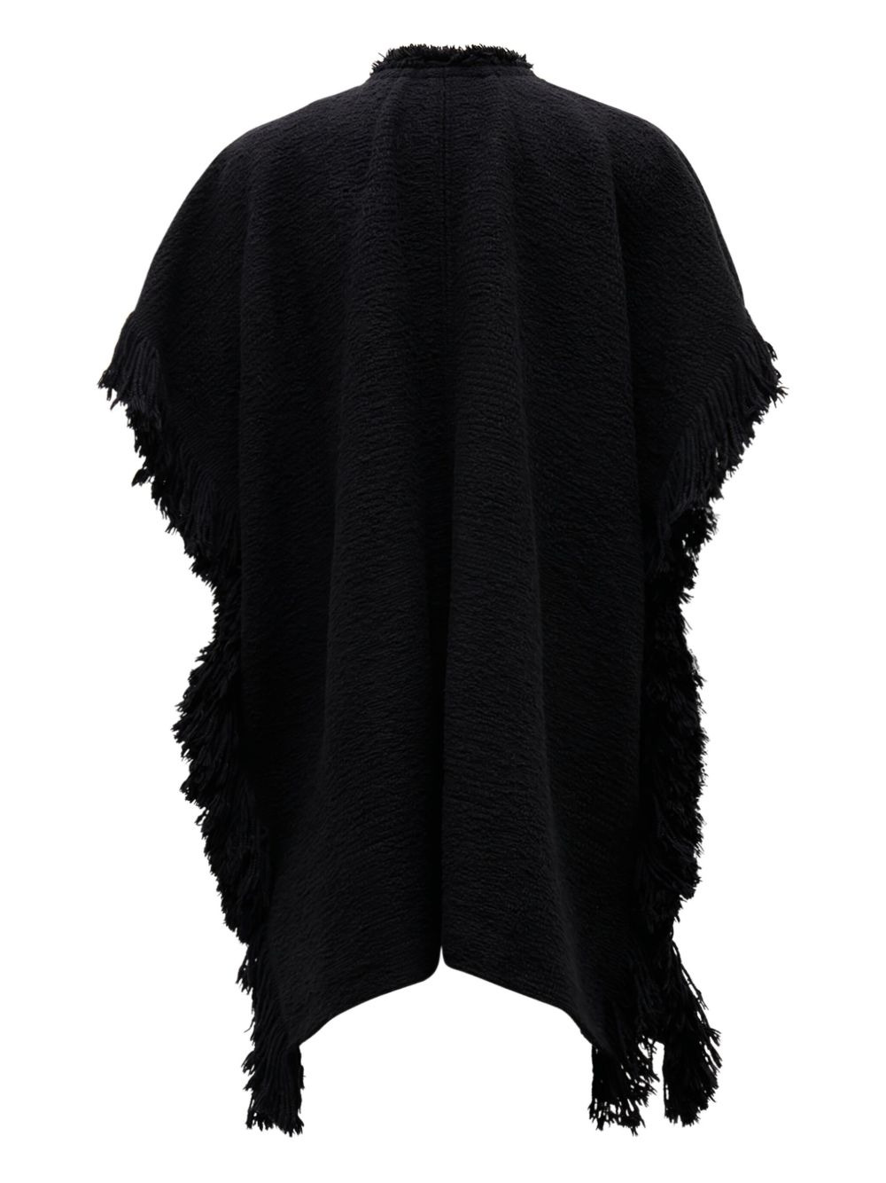 fringed buckled poncho - 2