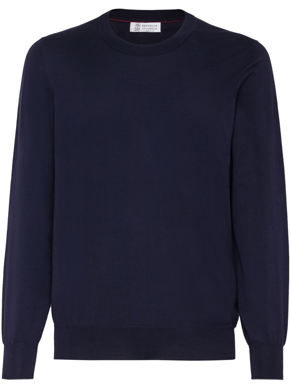 crew-neck cotton jumper - 1