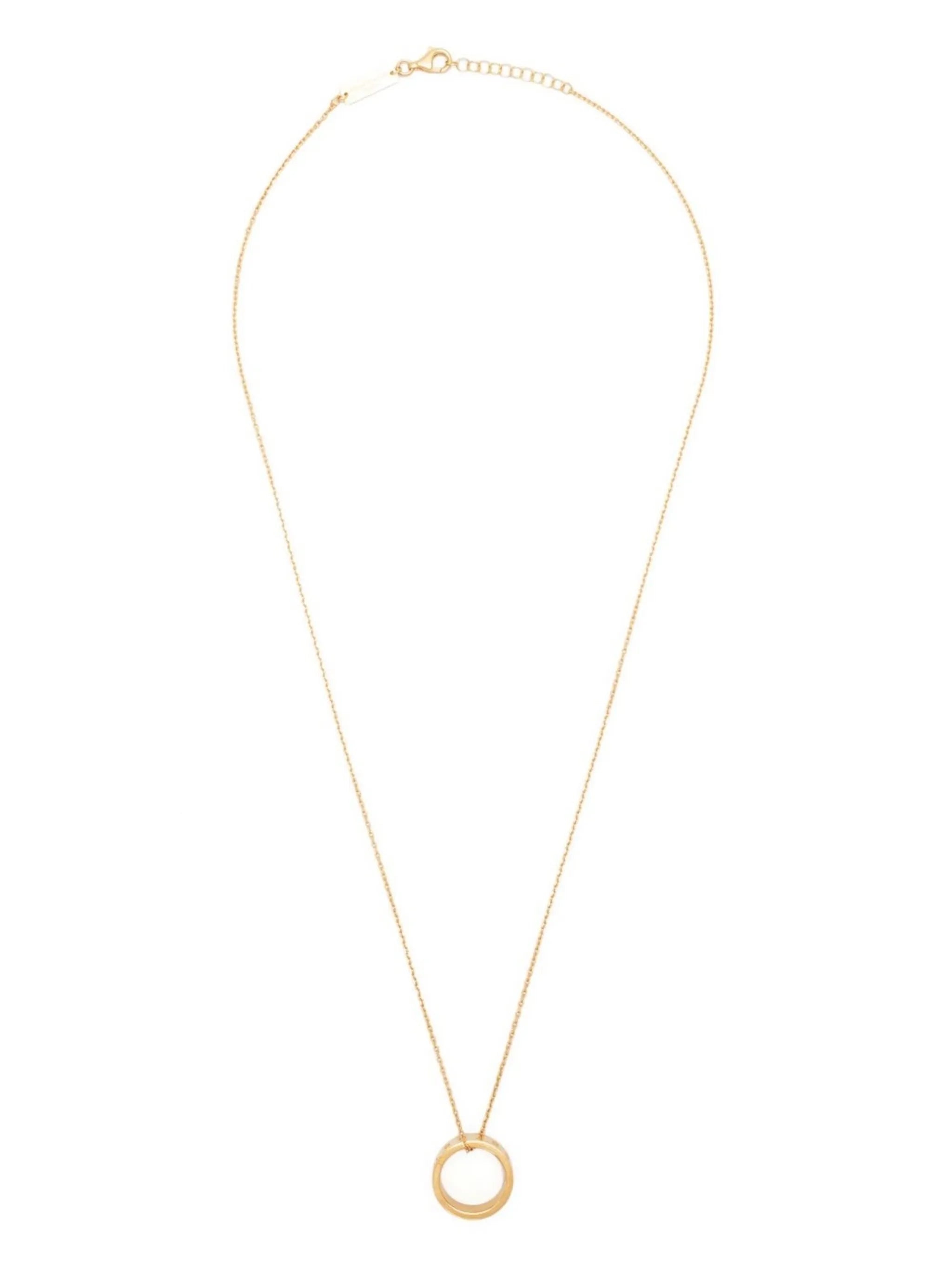 Numerical Ring Pendant Necklace - 1