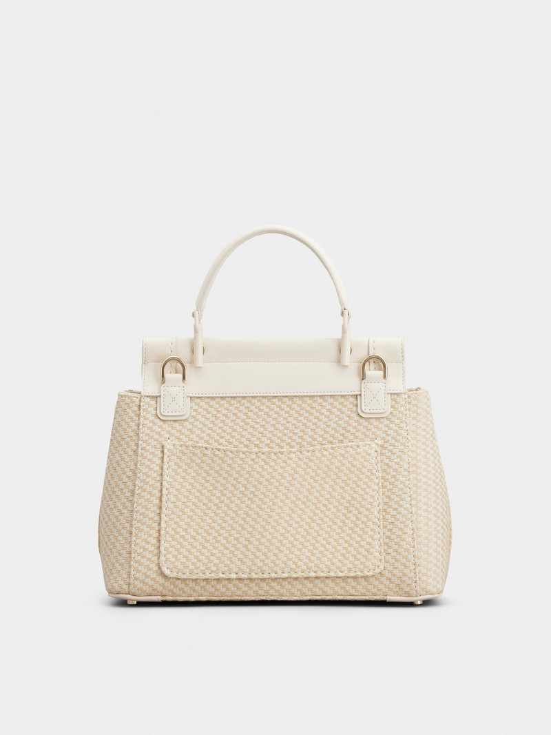 Viv' Cabas Panier Lacquered Buckle Bag in Fabric 5