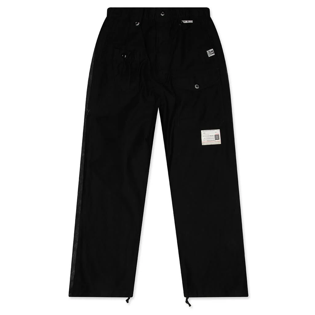 SWEAT PANTS COMBINED CARGO PANTS - BLACK - 1