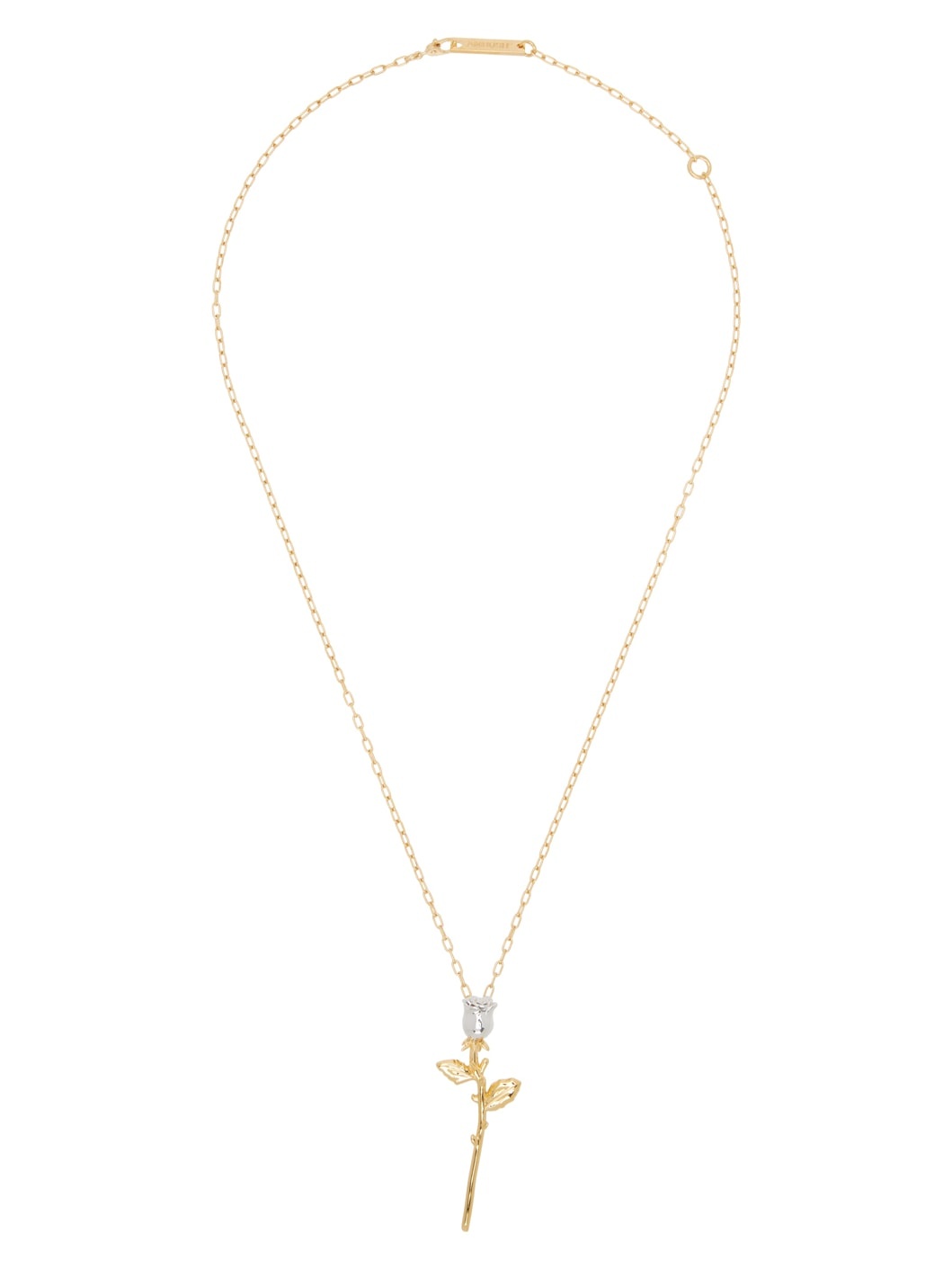 Gold Rose Charm Necklace - 1