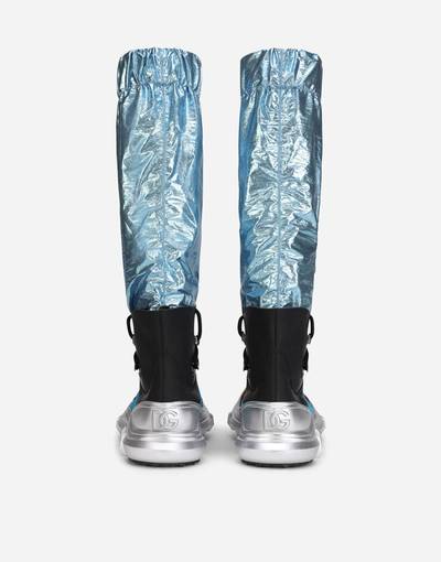 Dolce & Gabbana Pony hair and rubberized calfskin boots with laminated fabric sock outlook
