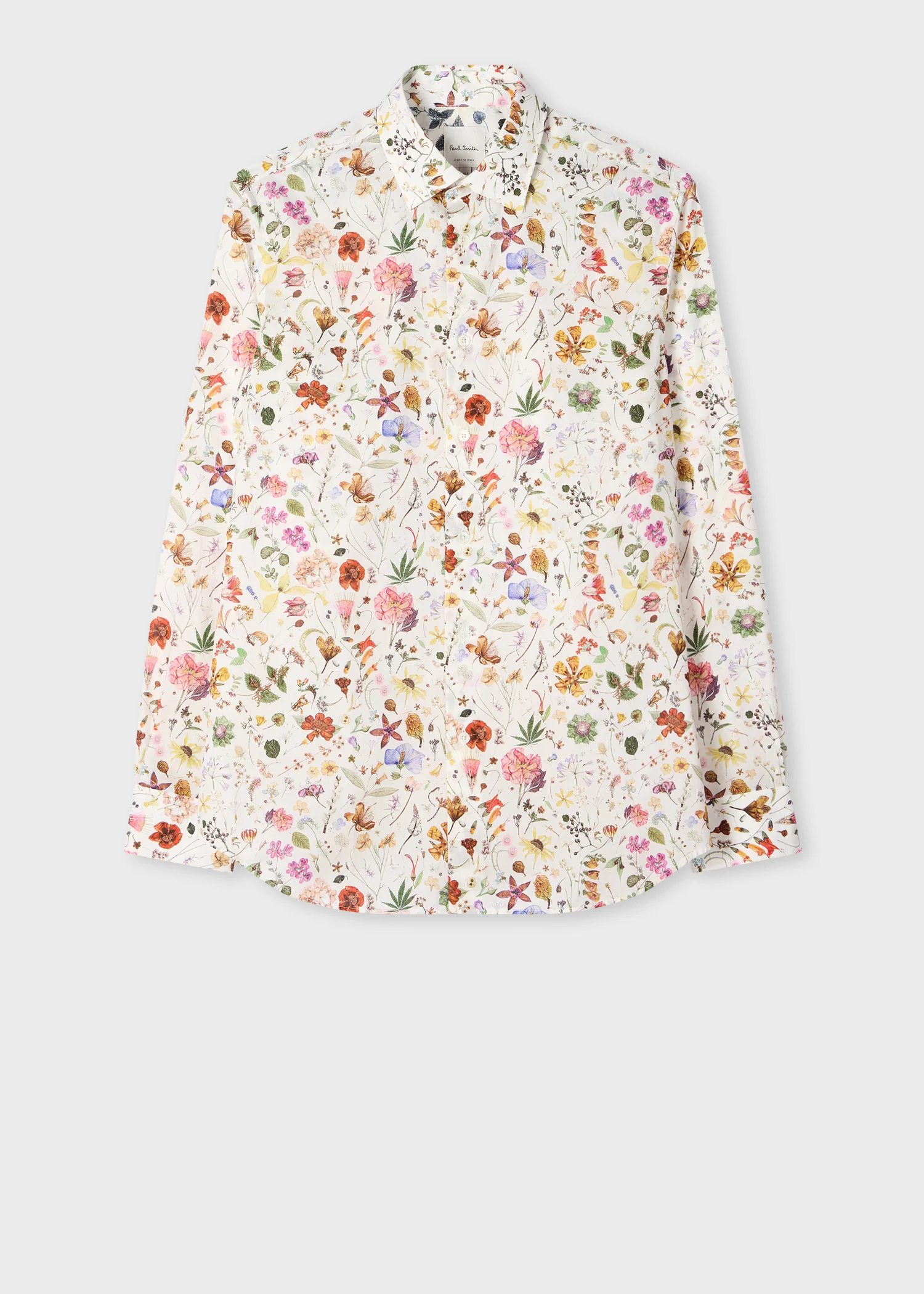 Tailored-Fit White 'Liberty Floral' Print Shirt - 1