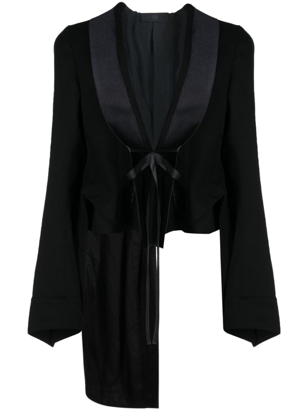 asymmetric tie-fastening jacket - 1