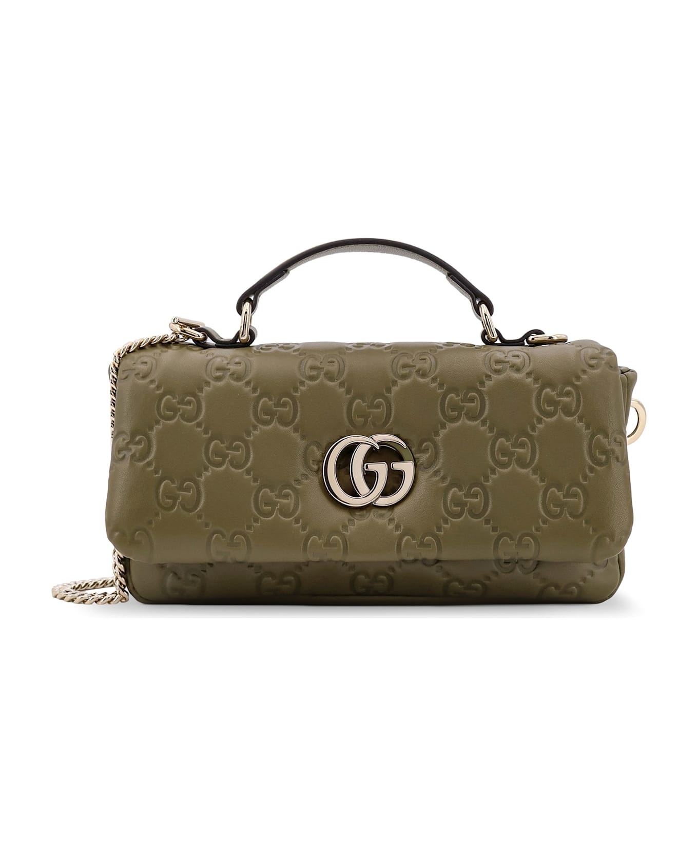 Mini Gg Milano Leather Handbag With All-over Gg Motif - 1
