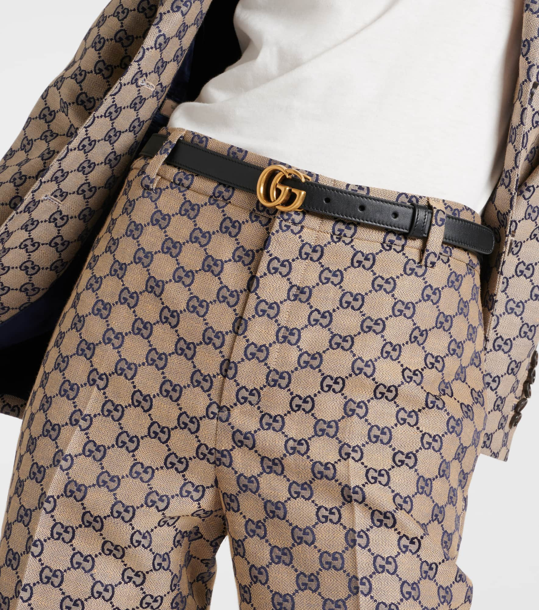 GG leather belt - 2