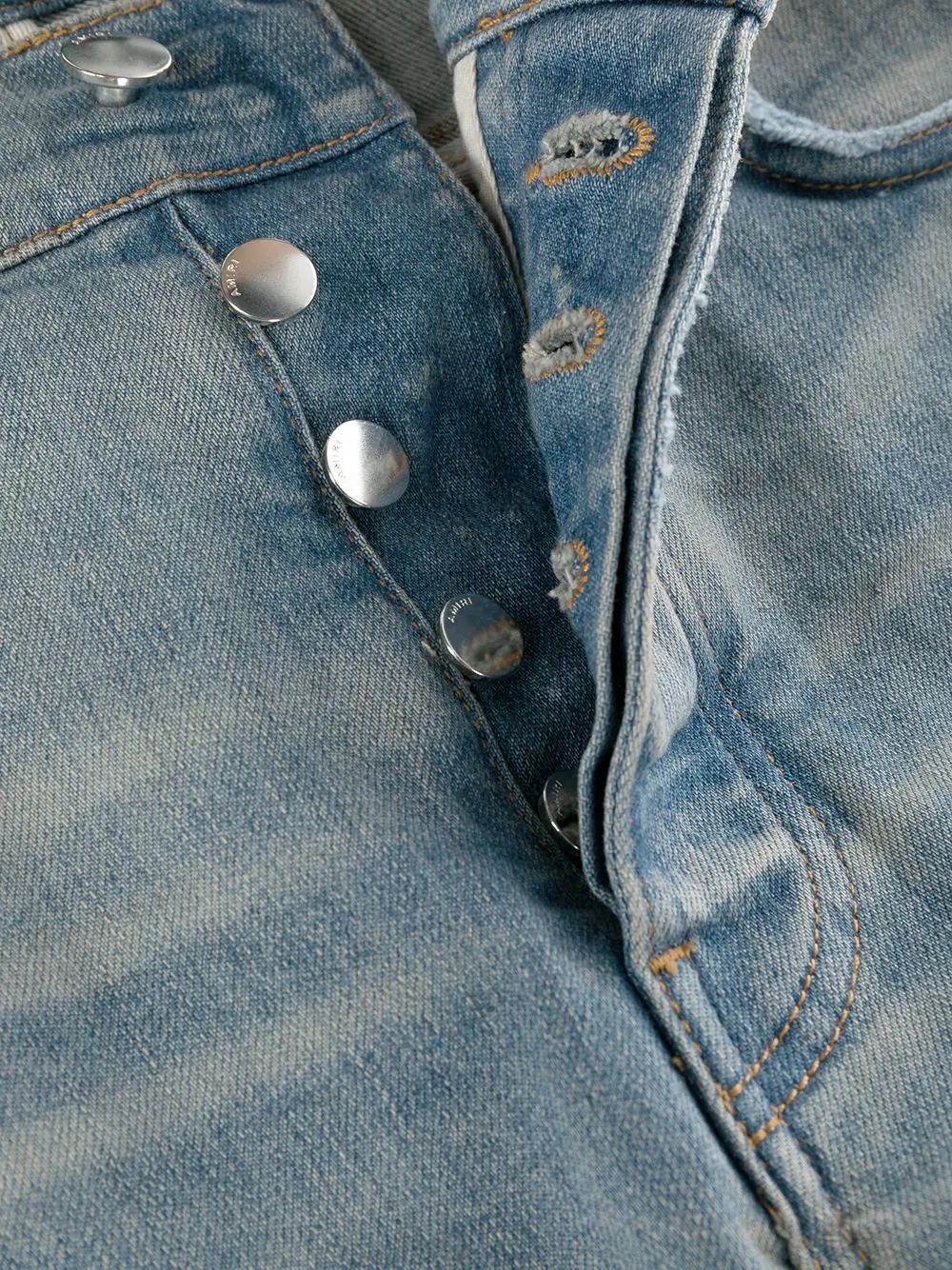 distressed skinny jeans - 7