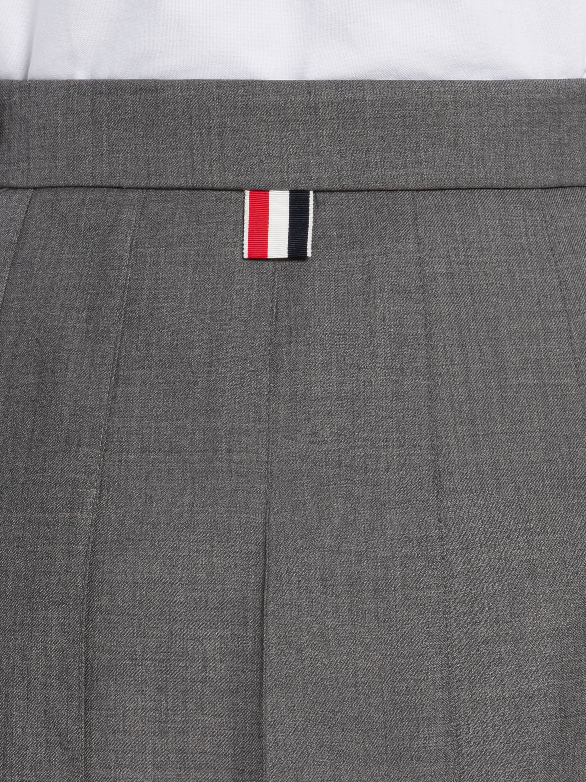 スカート BELOW KNEE DROPPED BACK PLEATED SKIRT - FIT 1 - IN SUPER 120 Thom Browne THOM BROWNE Women Below Knee Dropped Back