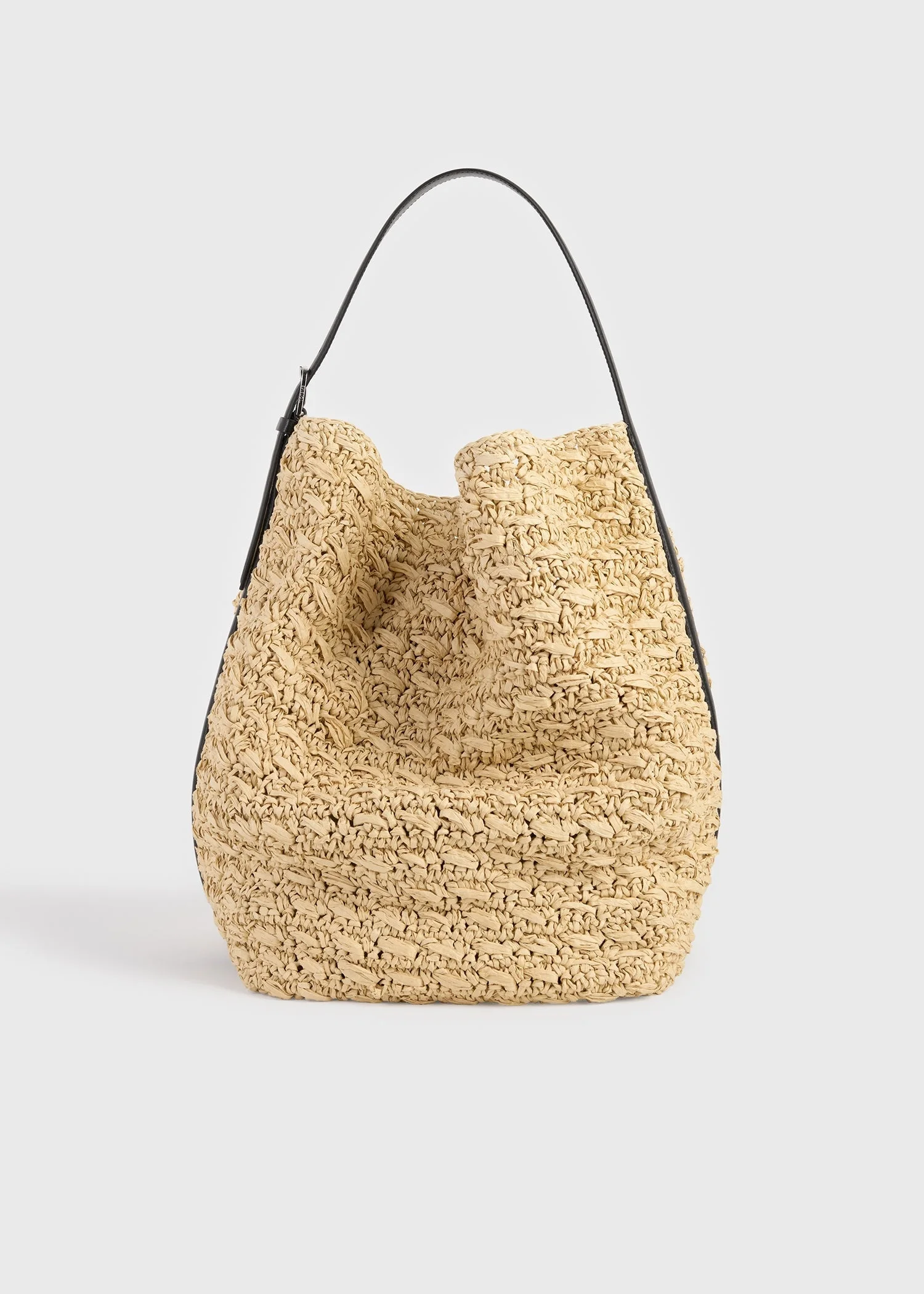 Belted paper raffia tote natural - 1