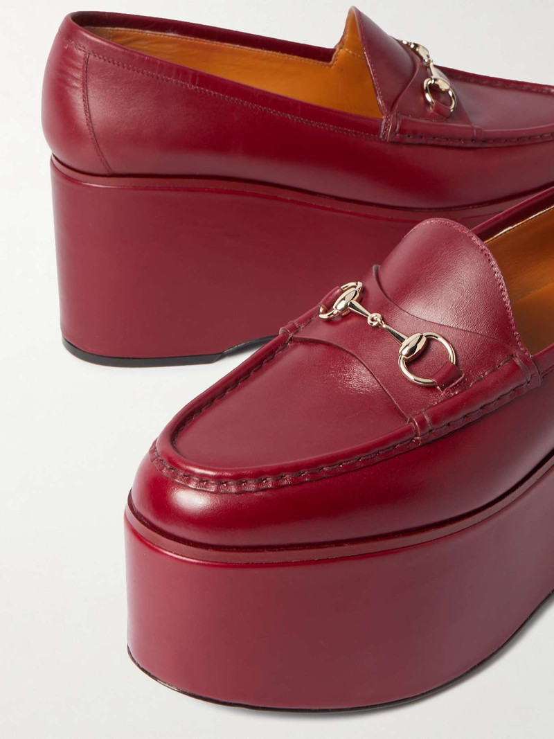 Horsebit leather platform loafers 4