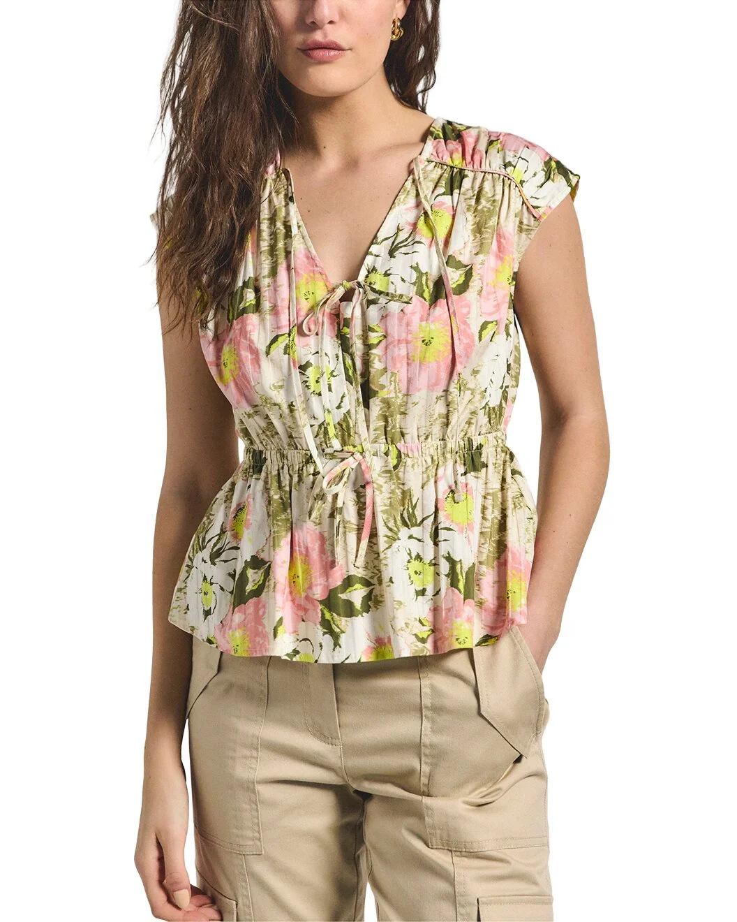 Derek Lam 10 Crosby Caroline Double Tie Top - 1