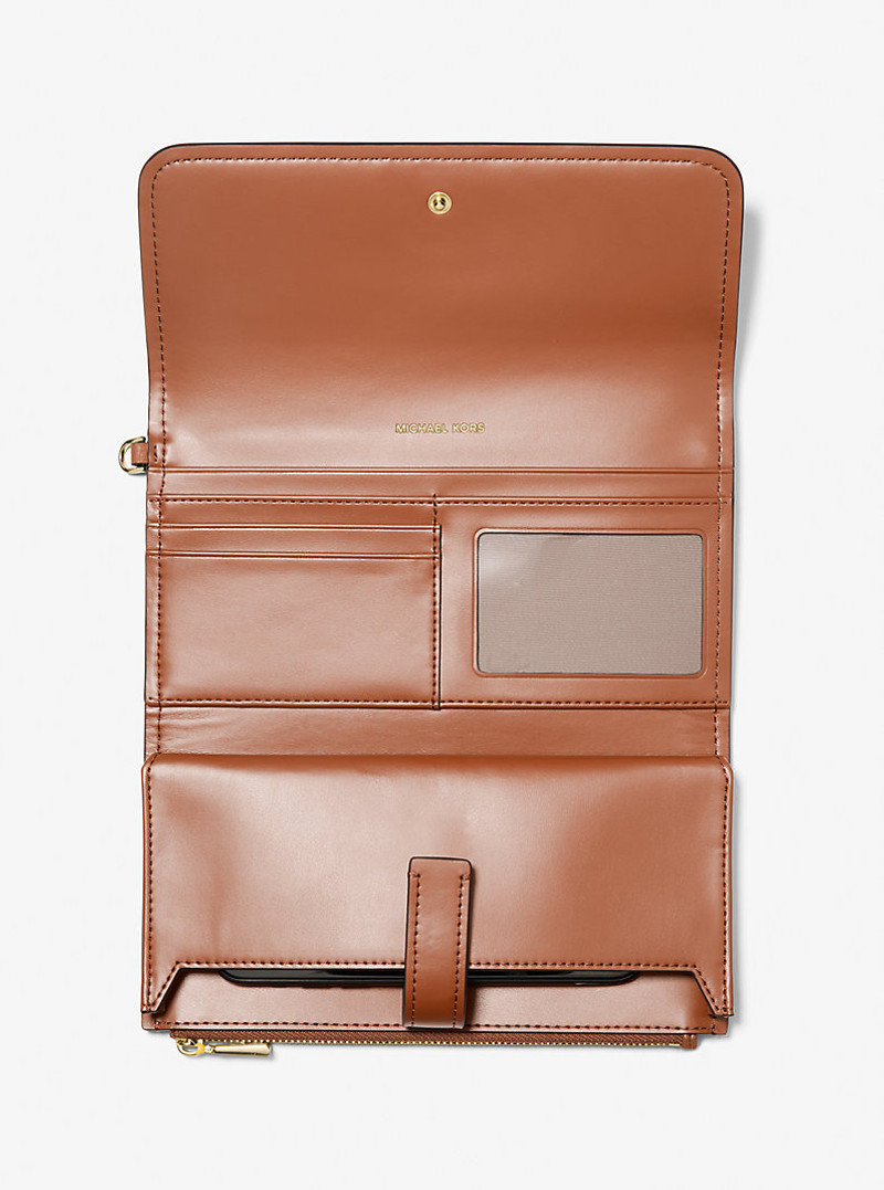 MICHAEL KORS Jet Set Medium Pebbled Leather Smartphone Wristlet outlook