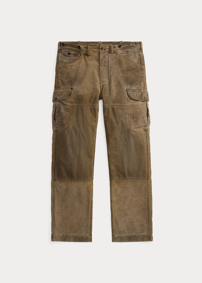 Canvas-Trim Corduroy Cargo Pant 1