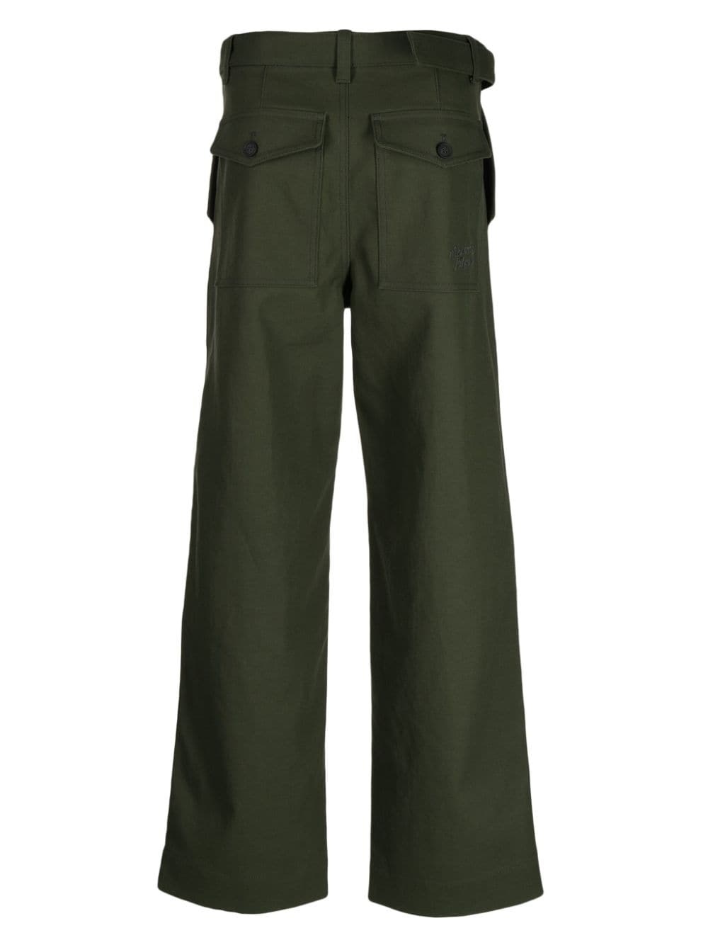 belted-waist straight-leg trousers - 2