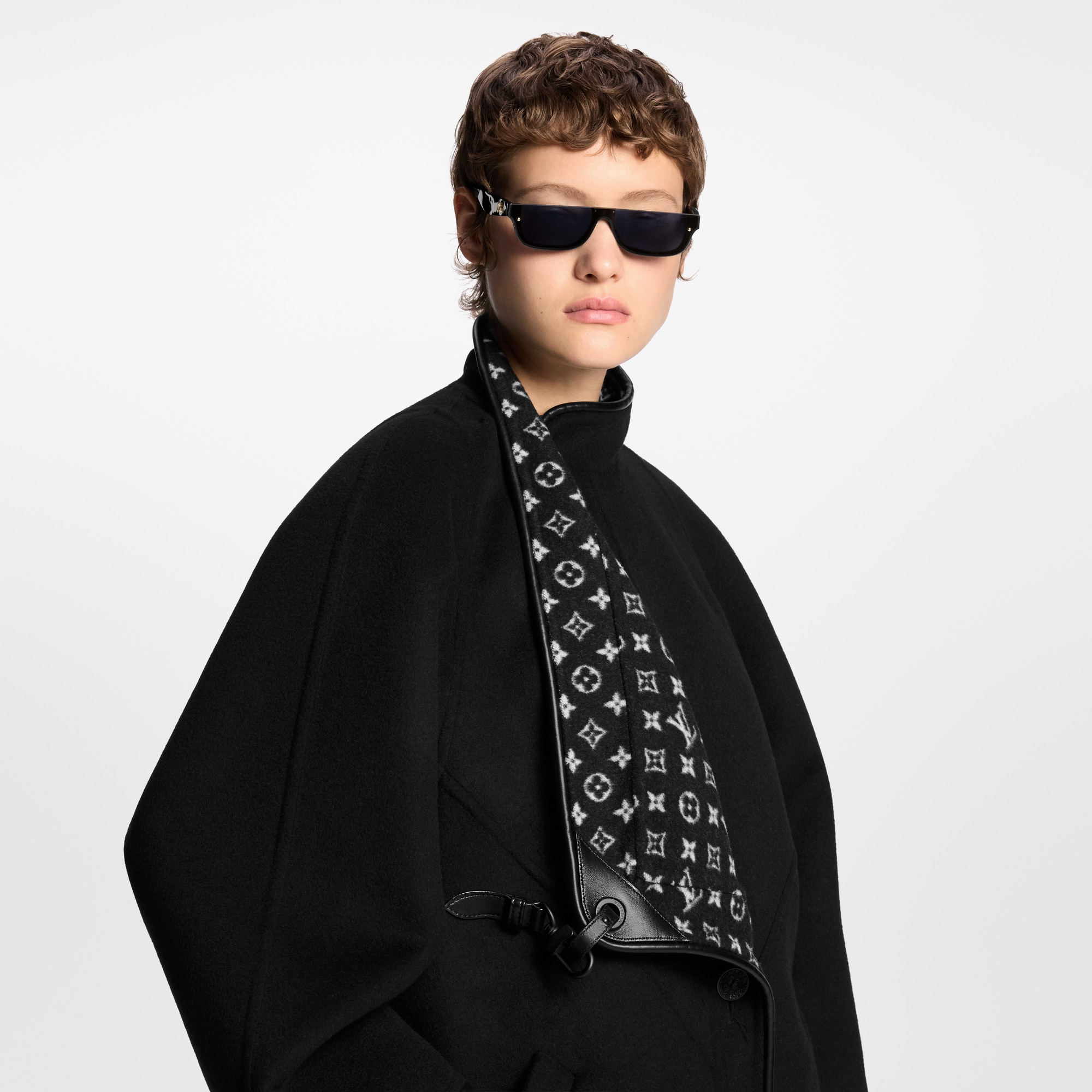 Double Face Clip Front Coat - 4