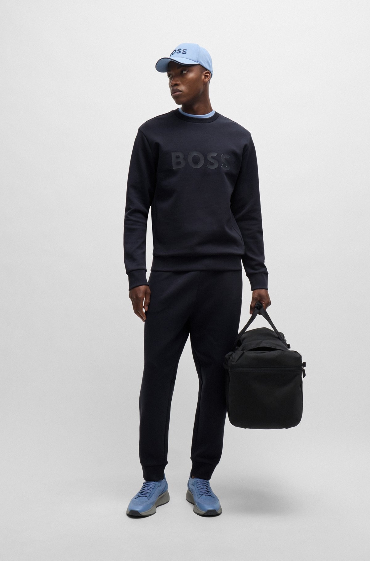 STRETCH-COTTON SWEATSHIRT WITH SANDWICH LOGO - 4