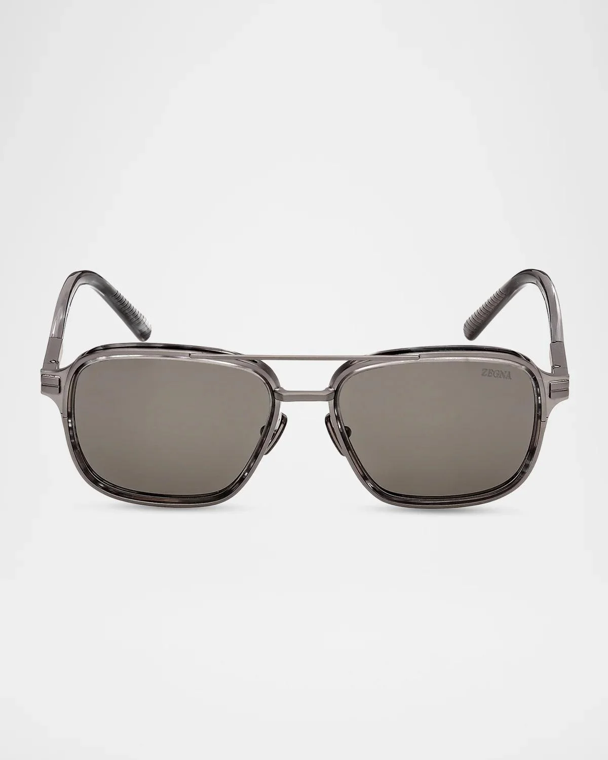 Men's EZ0321 Polarized Metal Navigator Sunglasses - 1