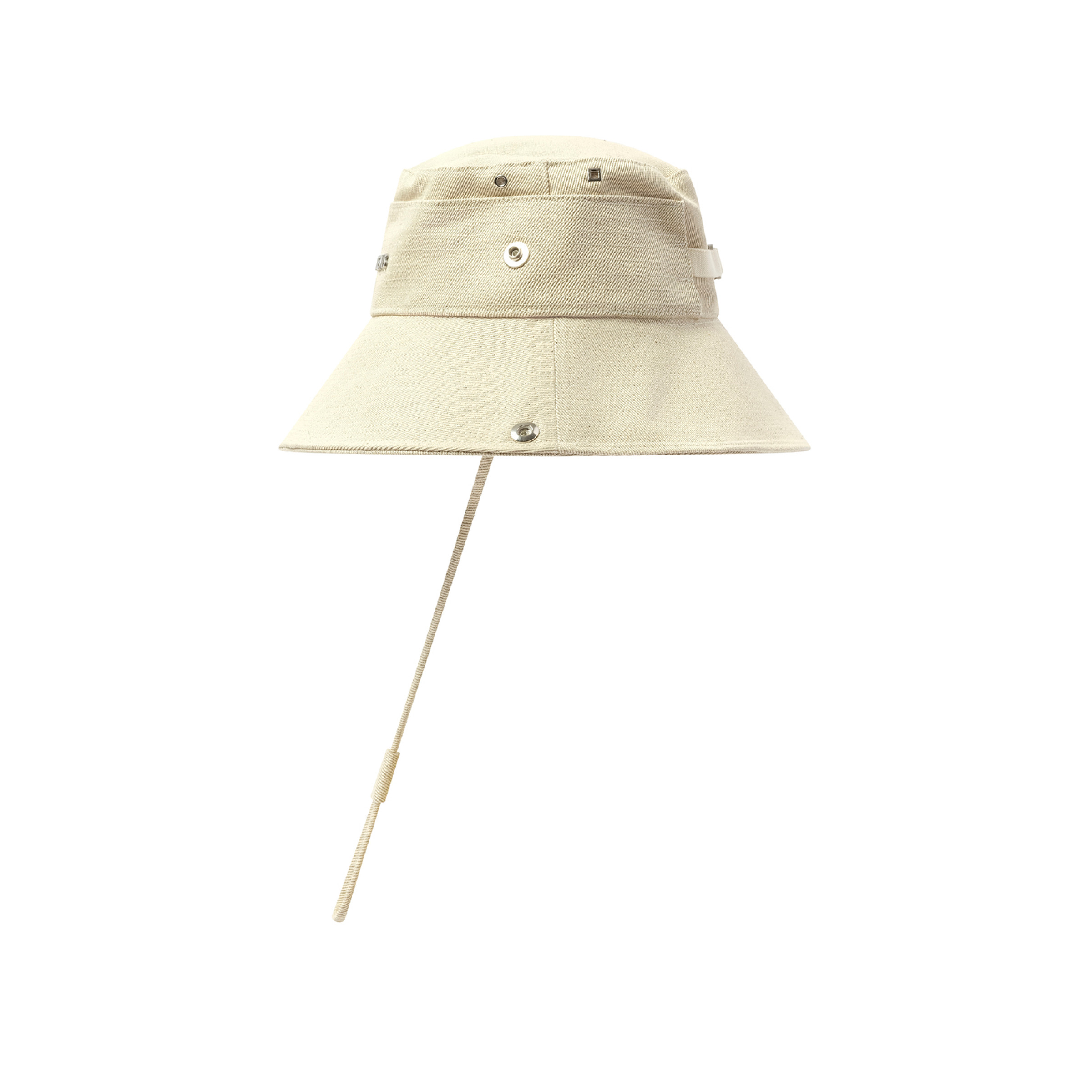 Le Bob Denim Bucket Hat in Off White - 3