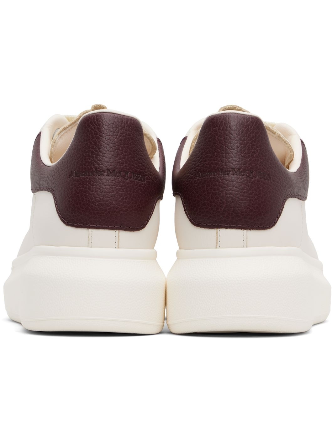 Off-White & Burgundy Oversized Sneakers - 2