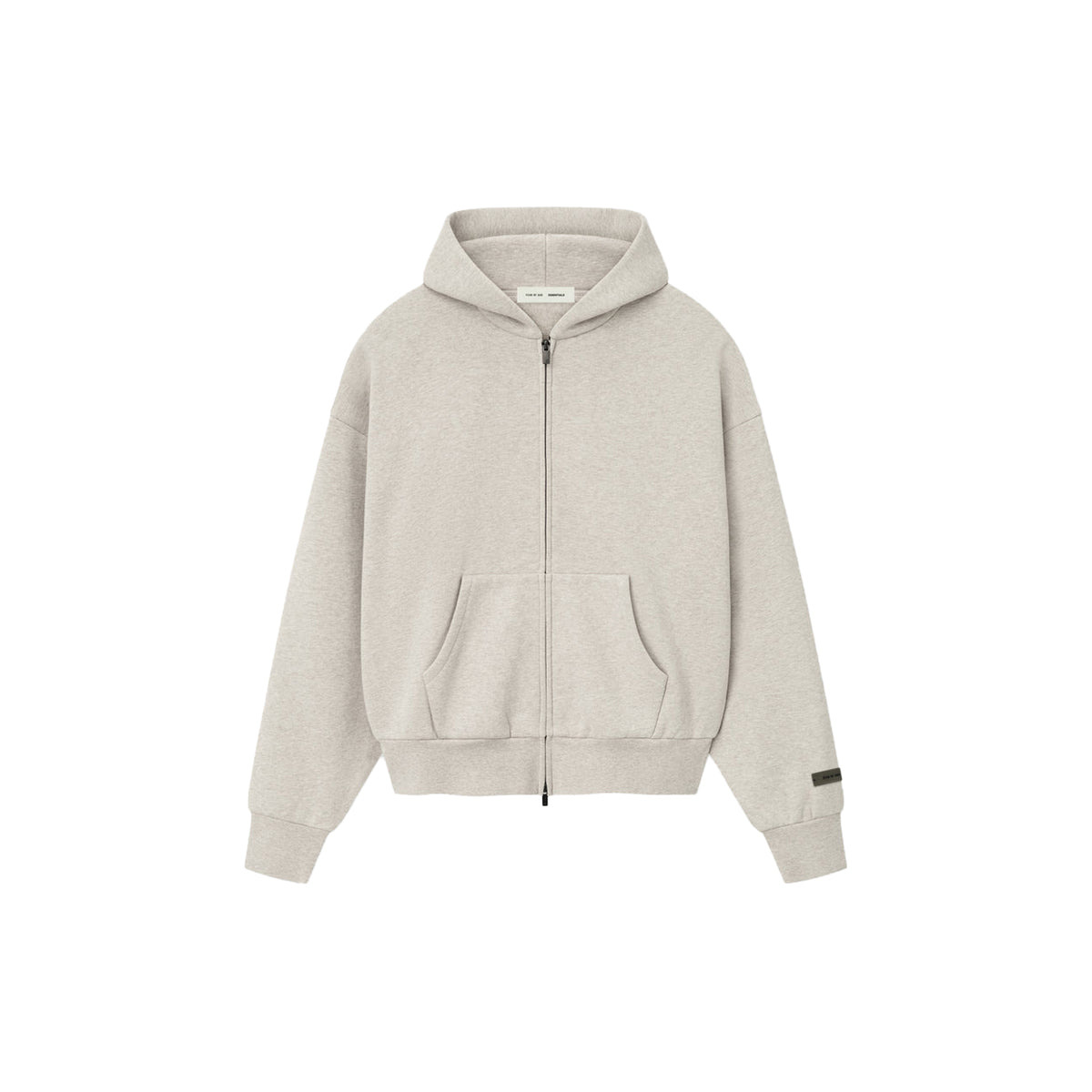 CLASSIC FIT FLEECE ZIP-UP HOODIE (HEATHER STONE) - 6