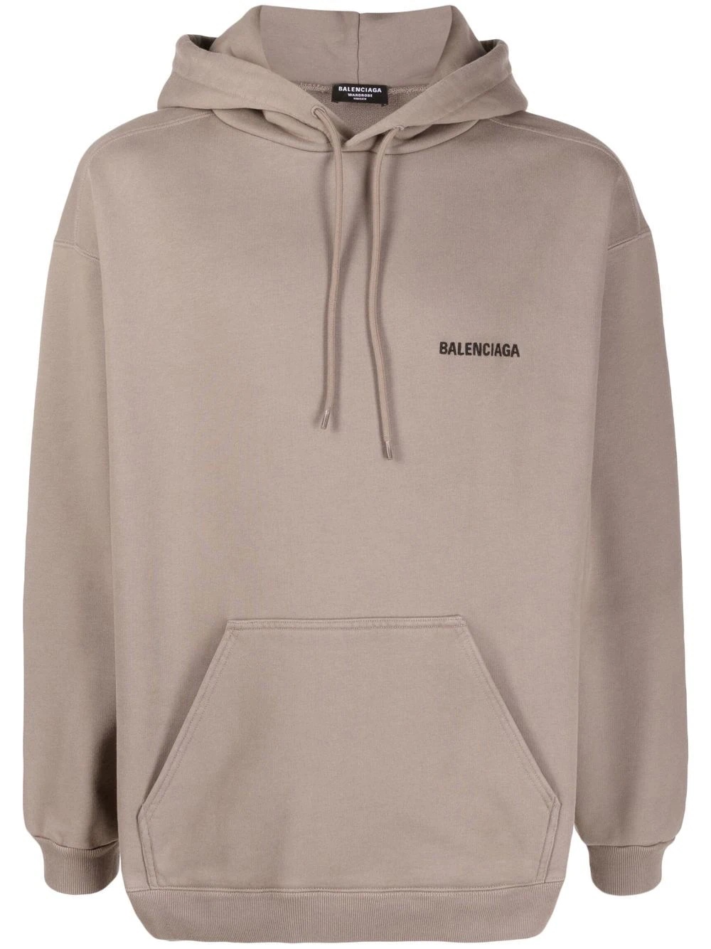 logo drawstring hoodie - 1