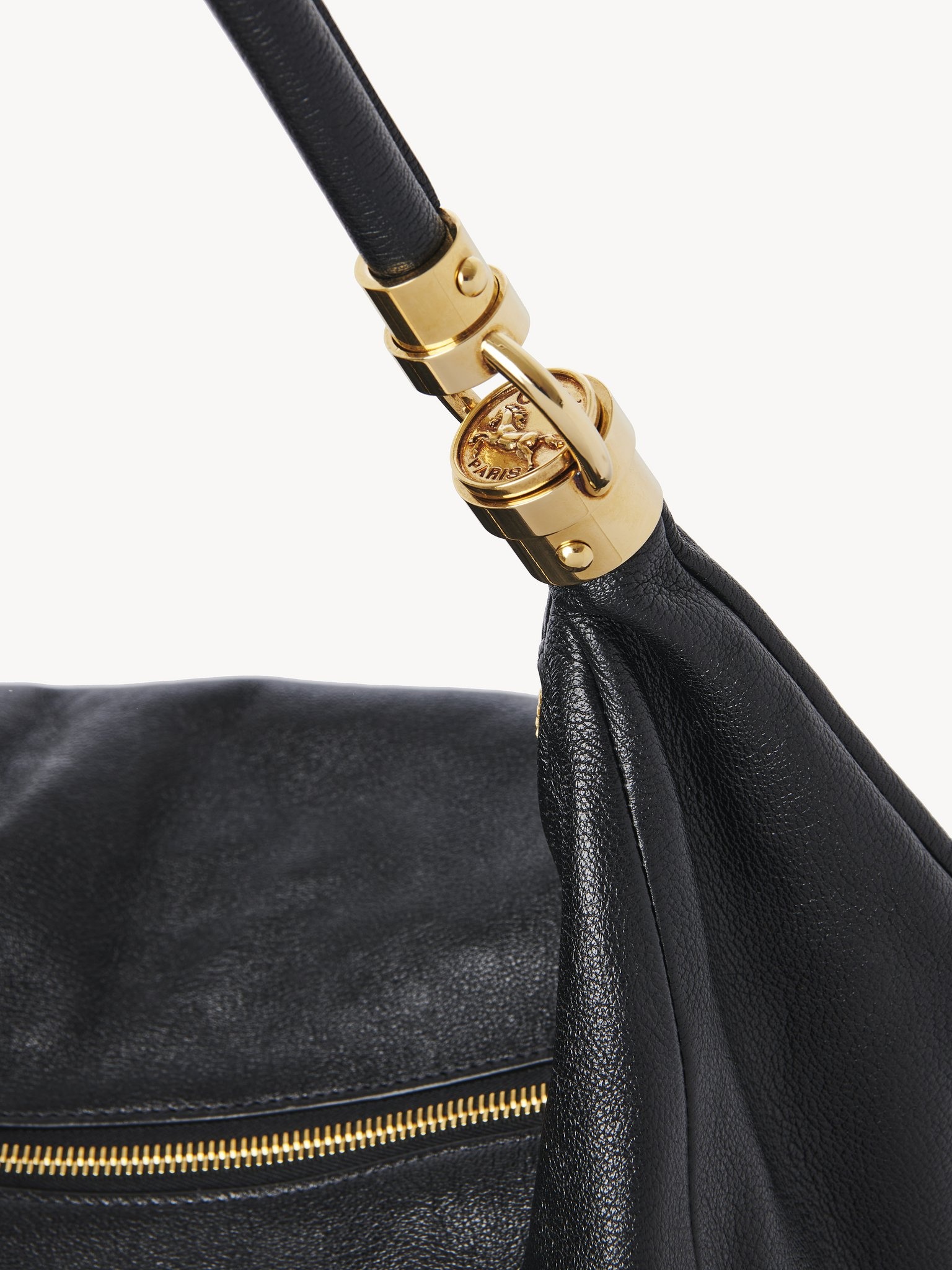 CHLOÉ FOULARD SHOULDER BAG IN GRAINED LEATHER - 7