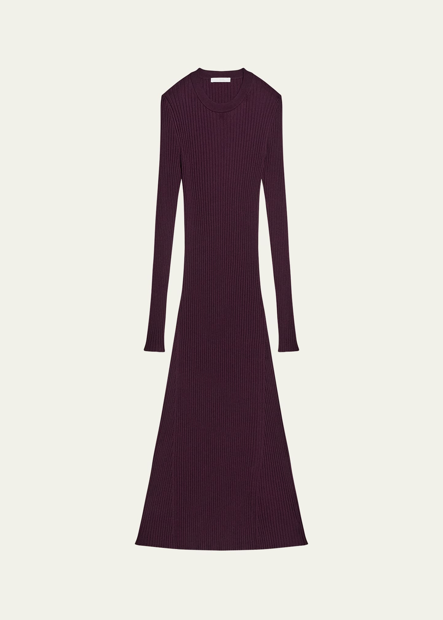Open-Back Ribbed Wool Dress - 1