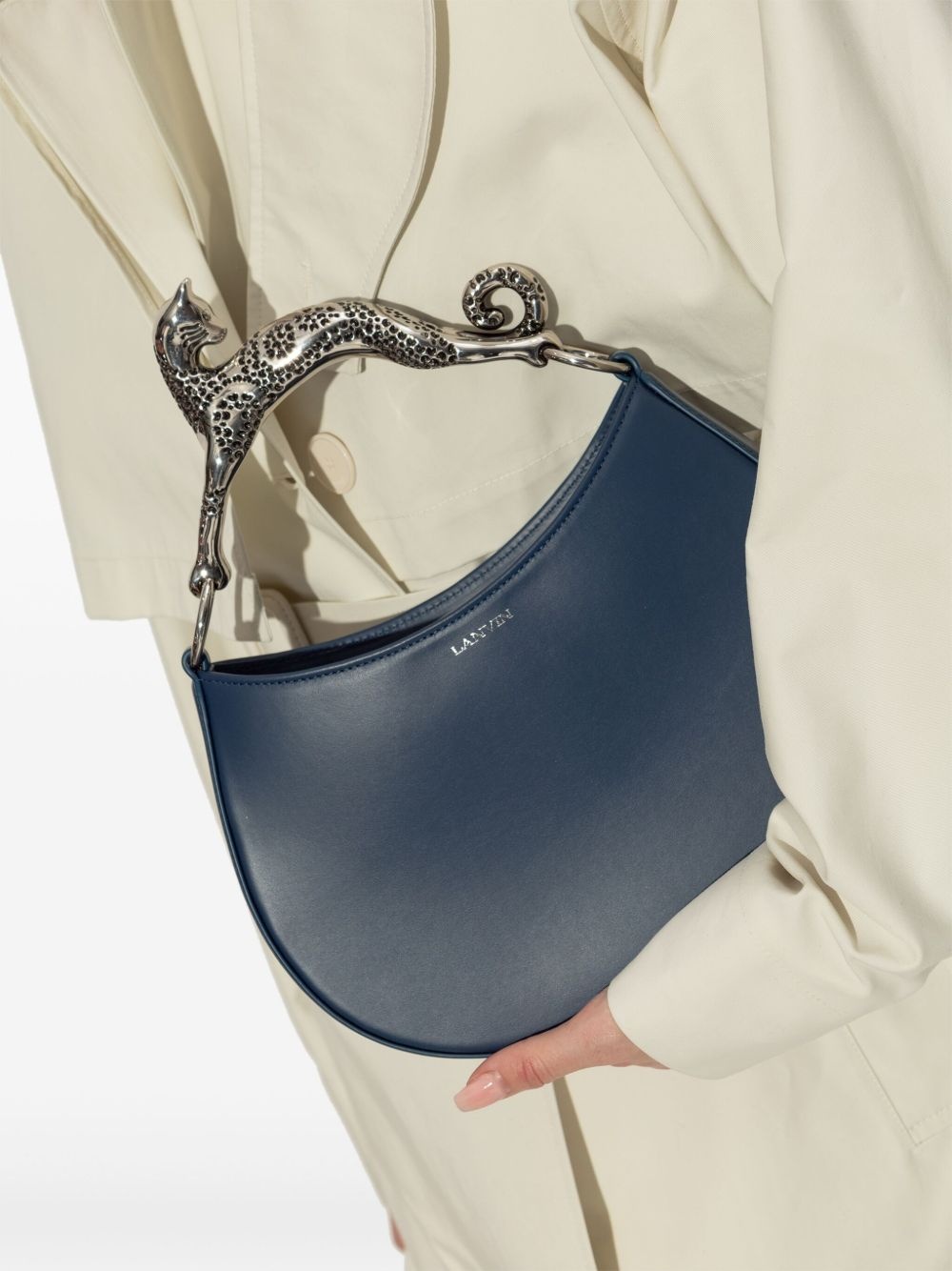 cat-handle leather tote bag - 2