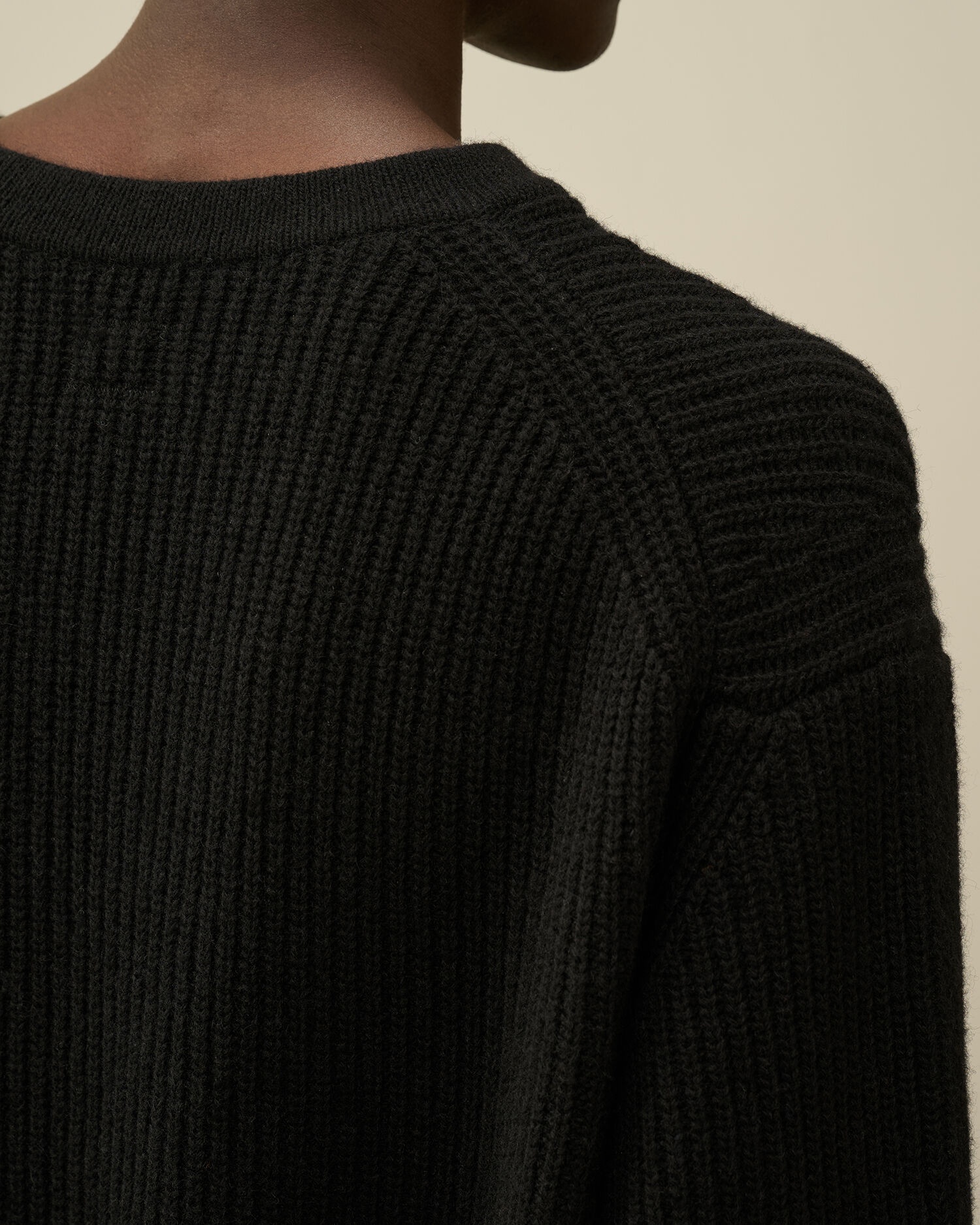 Lambswool GRS Boxy Crew Neck Ribbed Knit - 5