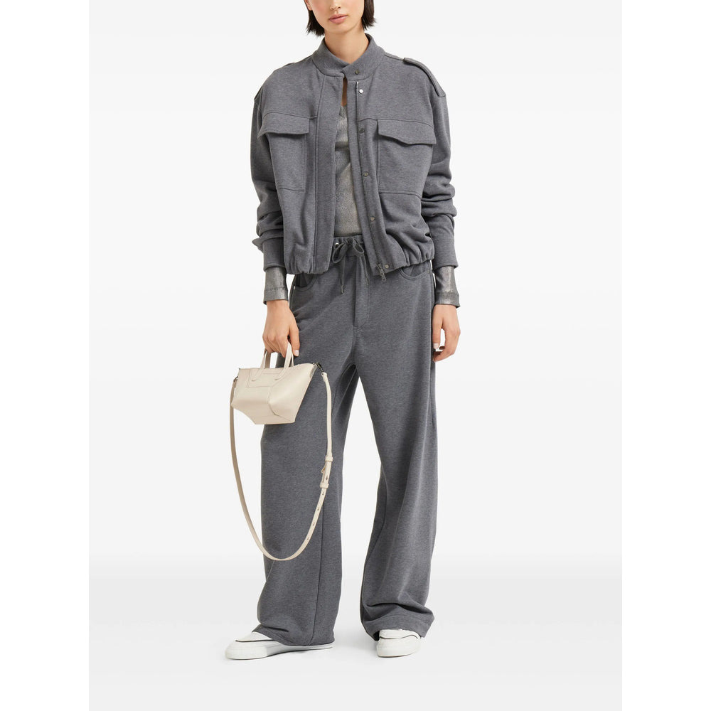 Brunello Cucinelli Grey Jackets - Bomber Jackets Women - 2