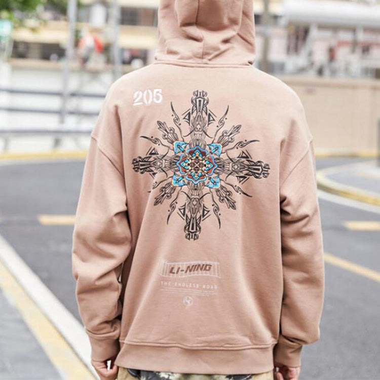Li-Ning x Dunhuang Museum Crossover CF Series Casual Sports Pullover Hoodie 'Khaki' AWDQC51-4 - 3