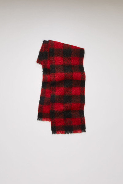 Acne Studios Checked scarf red/black outlook