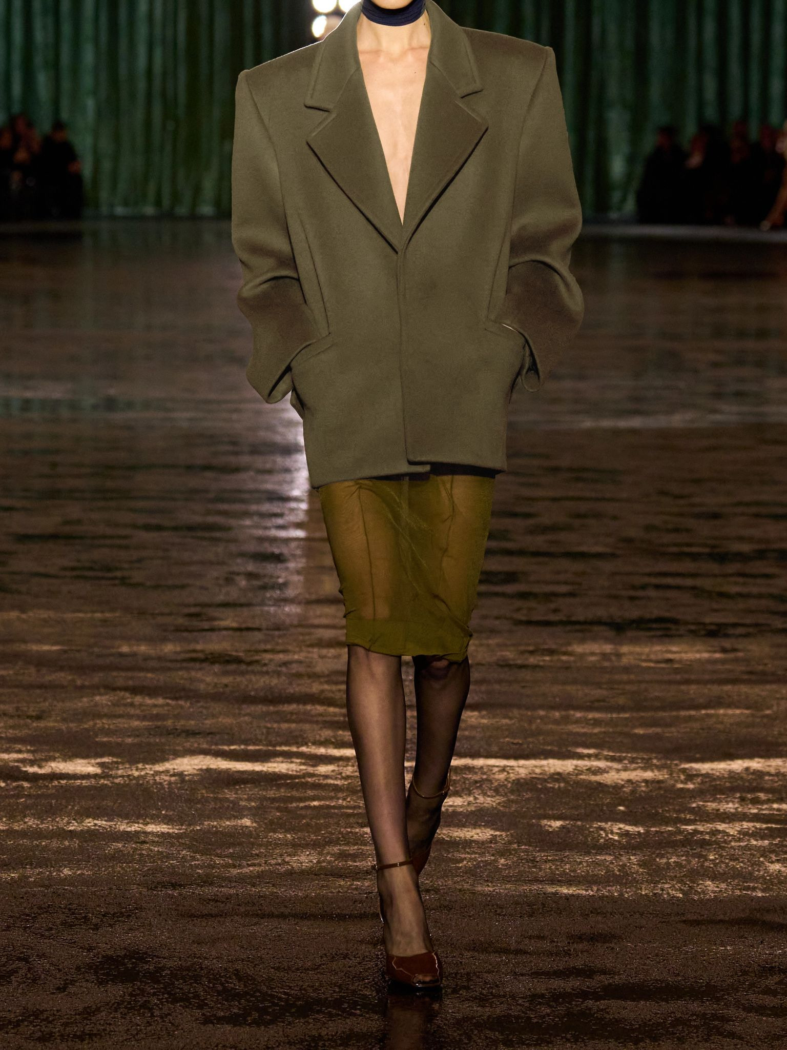 Oversized wool coat Green - 4