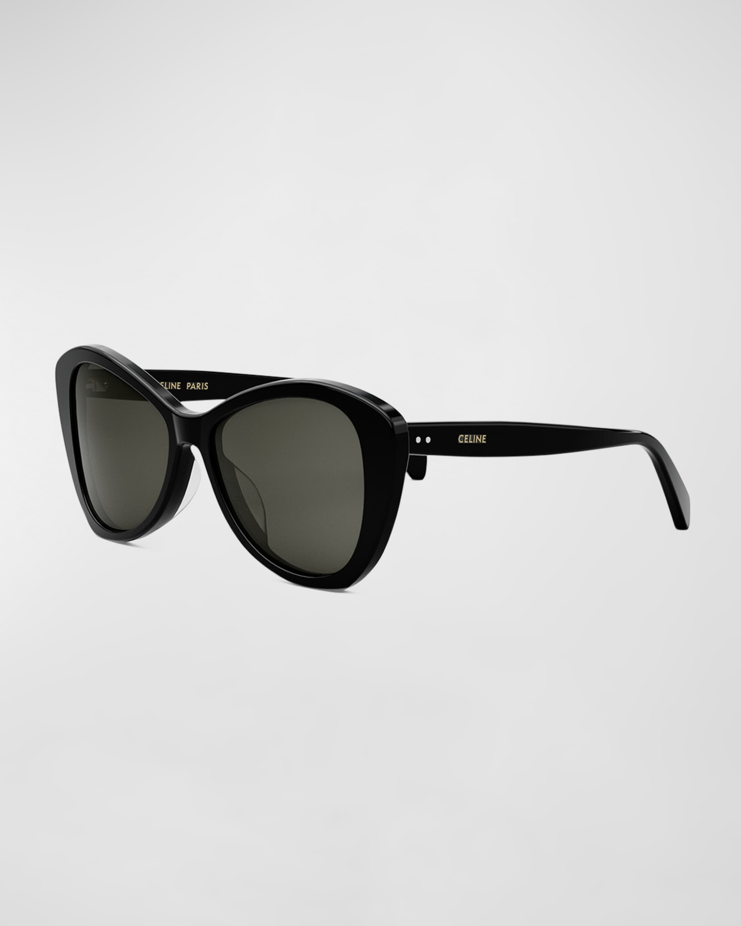 Thin Logo Acetate Butterfly Sunglasses - 1