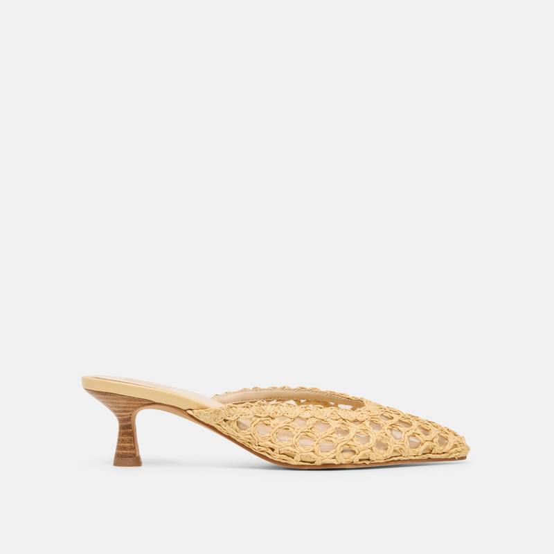 CLEO LOOP HEELS NATURAL RAFFIA 1