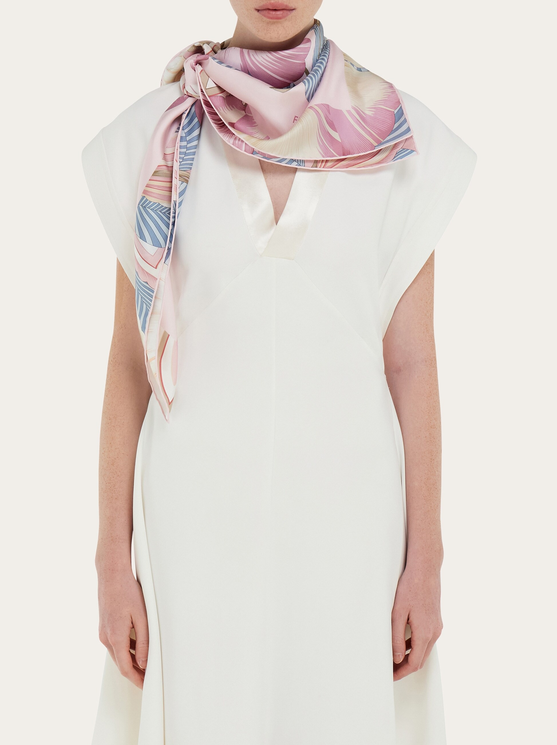 Brezza print silk scarf - 3
